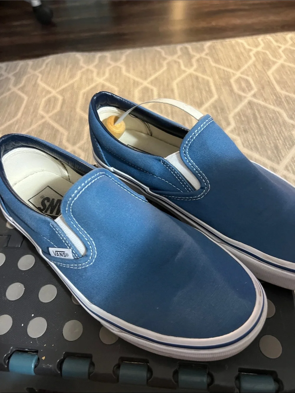 Vans Slip-On Canvas Sneakers in Denim Blue